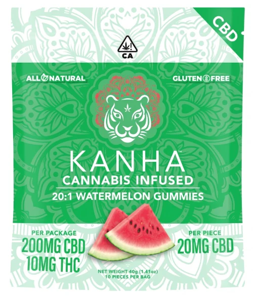 KANHA - Kanha - Classic CBD - Watermelon  20:1 - Gummies - 10pk - 100mg Main Image