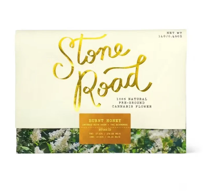 STONE ROAD - Stone Road- Burnt Honey- 14g Hash + Diamond Infused Preground Flower Main Image