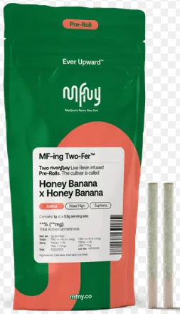 MFNY - MFNY - Honey Banana x Honey Banana - 2pk Live Resin Infused Prerolls Main Image