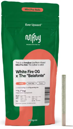 MFNY - MFNY - White Fire OG x The "Belafonte" - 0.75g Live Resin Infused Preroll Main Image