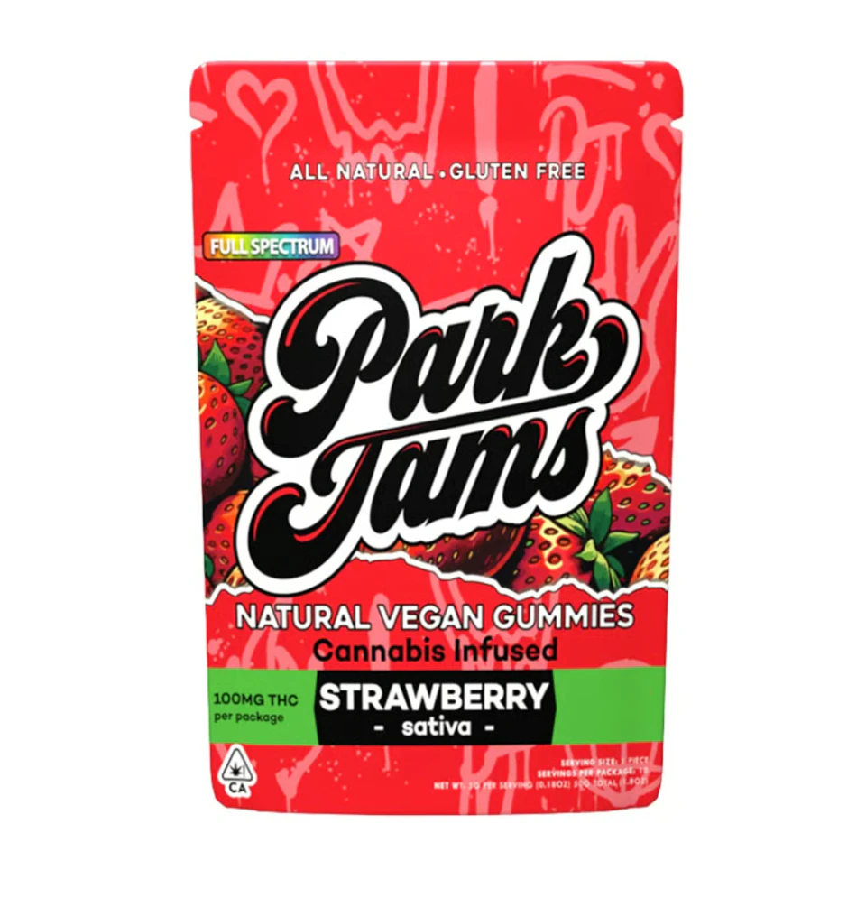Park Jams - Strawberry - 100mg Full Spectrum Gummies (Park Jams) Main Image