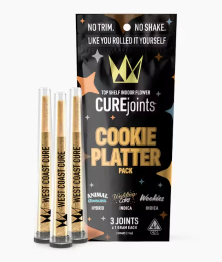 West Coast Cure - Cookie Platter - Top Shelf CUREjoint Variety Pack 3 x 1G Main Image