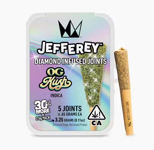 West Coast Cure - OG Kush - Jefferey Infused Joint .65g 5 Pack Main Image