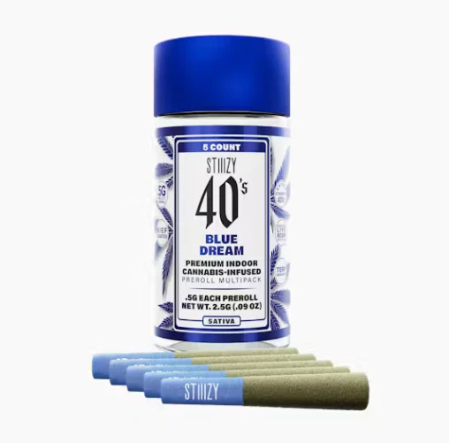 STIIIZY - Stiiizy BLUE DREAM - .5G 40's Infused Preroll 5 Pack Main Image