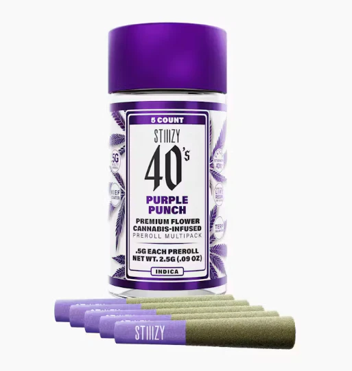 STIIIZY - Stiiizy PURPLE PUNCH - .5G 40's Infused Preroll 5 Pack Main Image