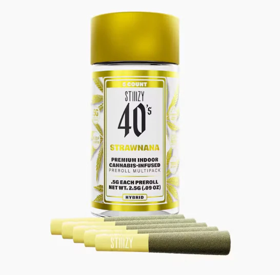 STIIIZY - Stiiizy STRAWNANA - .5G 40's Infused Preroll 5 Pack Main Image