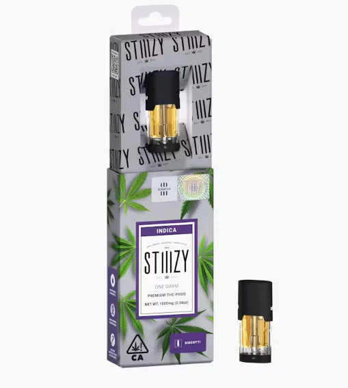 STIIIZY - Vape Cartridge - BISCOTTI 1G Original THC Pod - STIIIZY Main Image