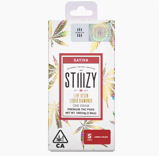 STIIIZY - Vape Cartridge - GREEN CRACK 1G Live Resin Liquid Diamonds Pod - STIIIZY Main Image