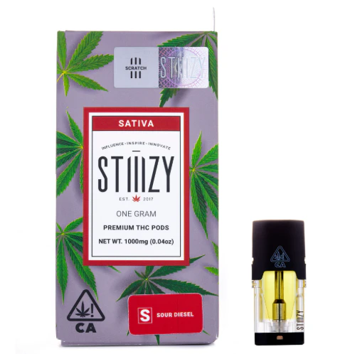 STIIIZY - Vape Cartridge - SOUR DIESEL 1G Original THC Pod - STIIIZY Main Image