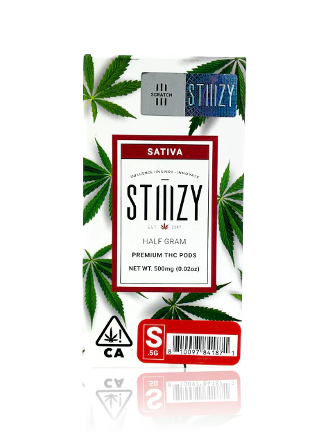 STIIIZY - Vape Cartridge - STRAWBERRY COUGH .5G Original THC Pod - STIIIZY Main Image