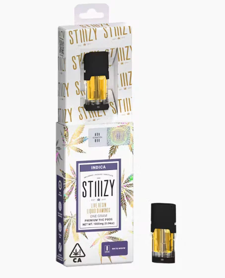 STIIIZY - Vape Cartridge - WHITE WIDOW 1G Live Resin Liquid Diamonds Pod - STIIIZY Main Image