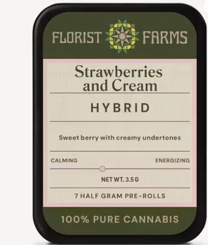 Florist Farms - Strawberries & Cream 7pk 0.5g Prerolls - Hybrid l Florist Farms Main Image