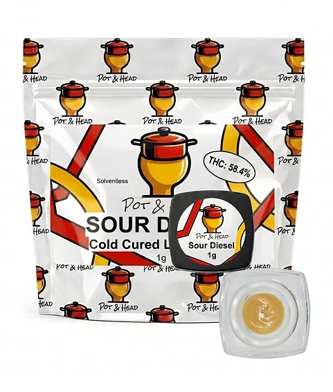 Pot & Head - Sour Diesel 1g Cold Cured Live Rosin - Sativa | Pot & Head Main Image