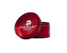  TSUNAMI | Premium Caved Top Grinder | 4 Pc | Red | 75mm