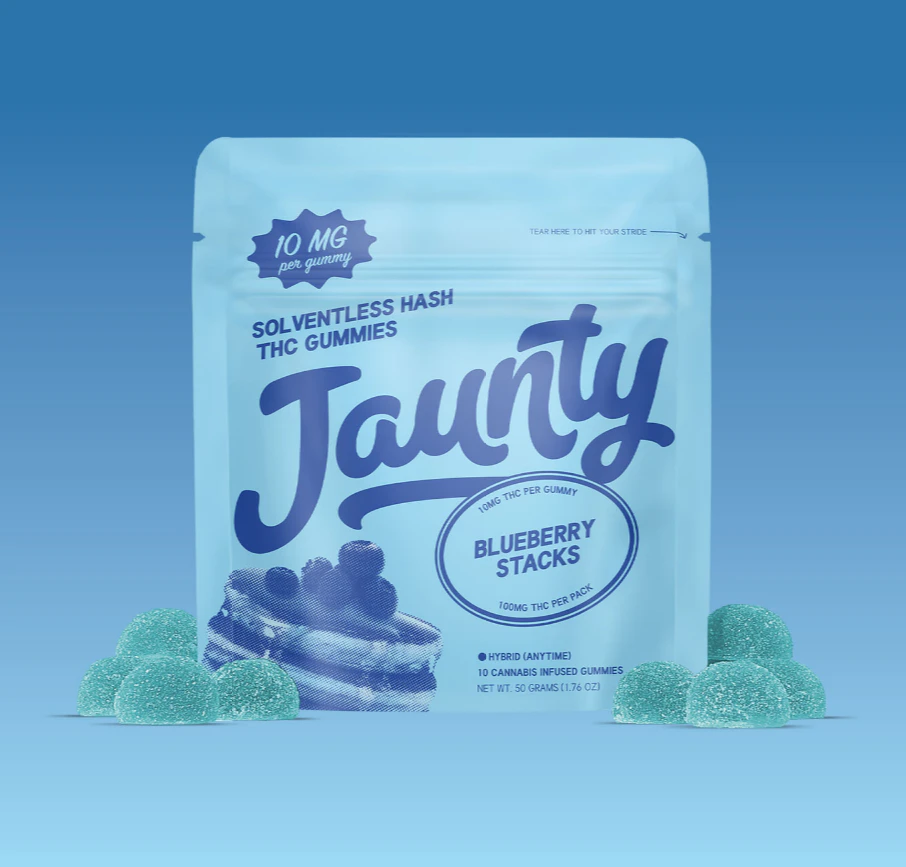 Jaunty - Jaunty- Blueberry Stacks- Solventless Hash Gummies 100mg Main Image