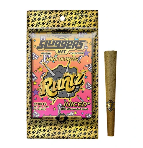 SLUGGERS HIT - Runtz - 5pk Diamonds & Hash Infused Mini Blunts (Sluggers) Main Image