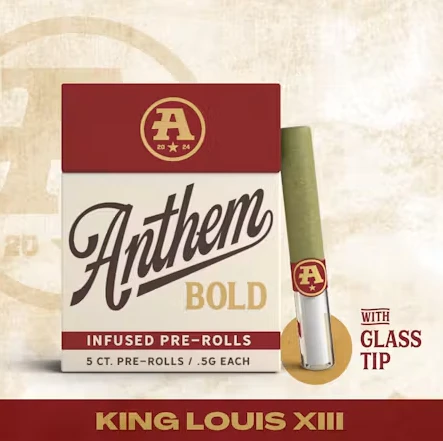 Anthem - King Louis XIII Glass Tip Infused 5 Pack Pre Roll - .5G (2.5G) Main Image