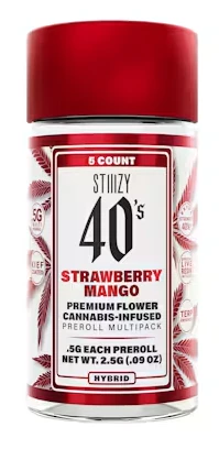 STIIIZY - Strawberry Mango 5 Pack Infused Pre Roll - .5G (2.5G) Main Image