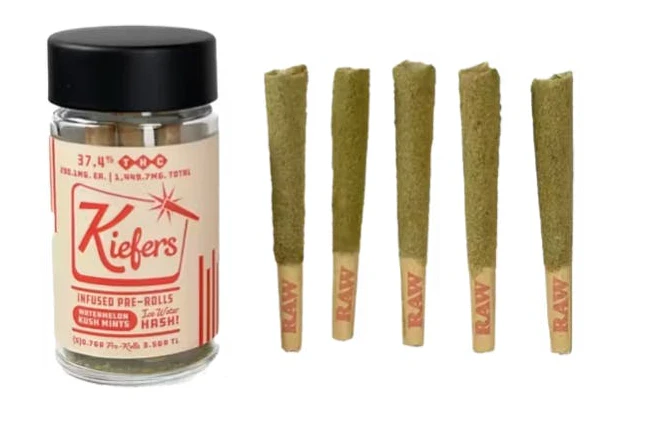 Kiefers - Watermelon Kush Mintz 5pk Infused Prerolls - Indica Dominant | Kiefers Main Image