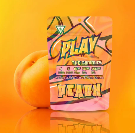 GNO Enterprise  - Tru Smoke - Play - Peach 200 MG Gummies Main Image