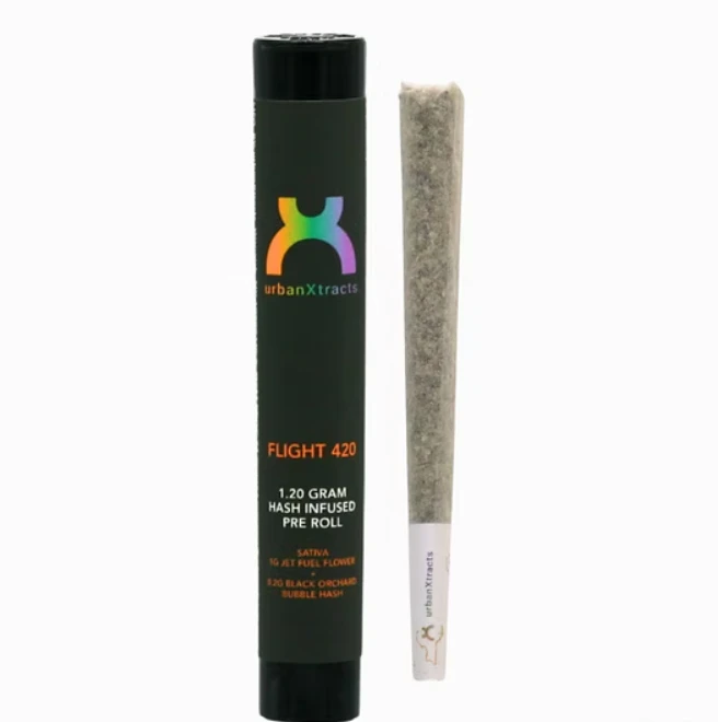 urbanXtracts - Urban Xtracts- Flight 420- 1.2g Hash Infused Preroll Main Image