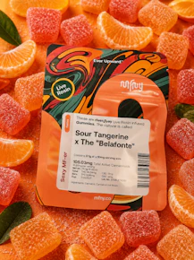 MFNY | Edible | Live Rosin Gummies | Sour Tangerine x The Belafonte | 10 pk | 100mg