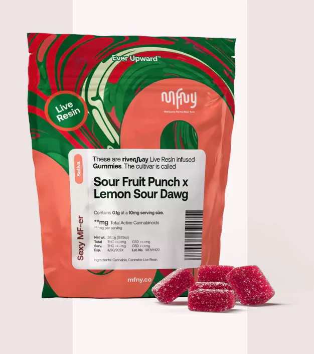 MFNY - MFNY | Edible | Live Resin Gummies | Sour Fruit Punch x Lemon Sour Dawg | 10 pk | 100mg Main Image