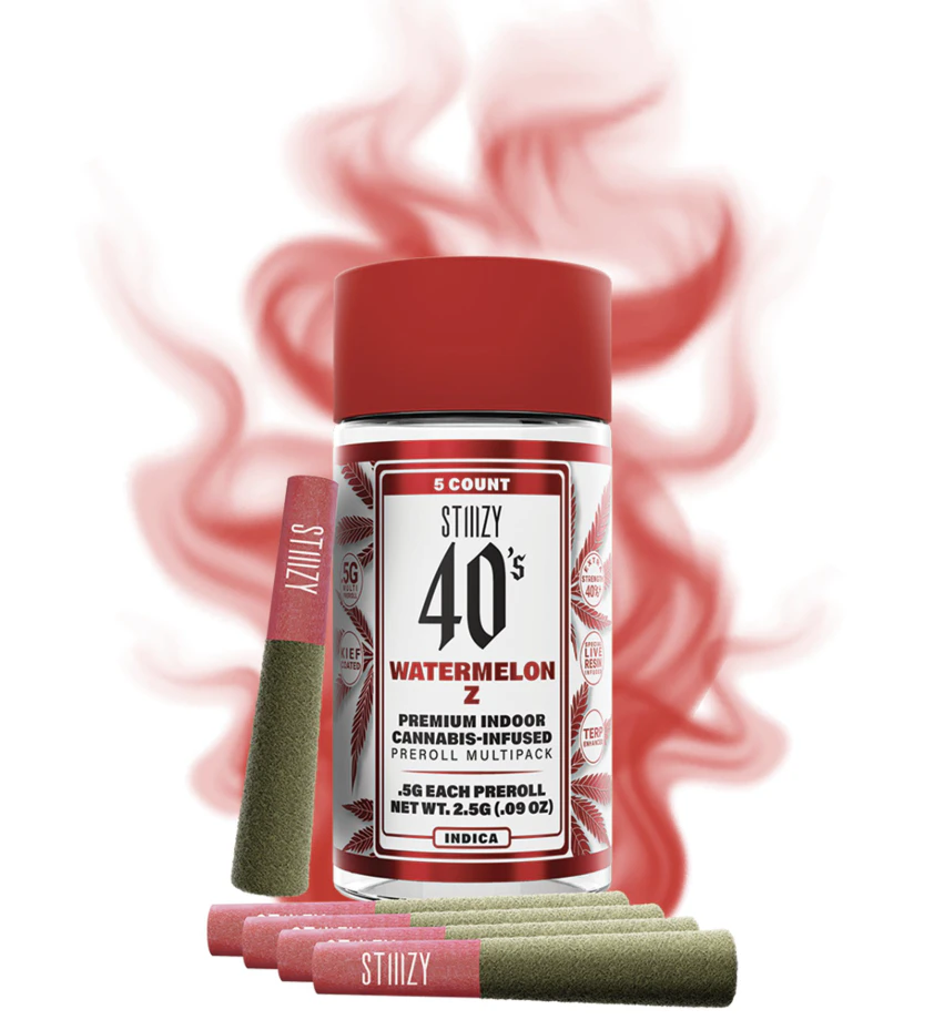 STIIIZY - STIIIZY | Infused 40's Watermelon Z Preroll 5pk |2.5g Main Image