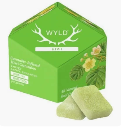 WYLD - Wyld Kiwi 2:1 THC:THCV Gummies 200mg Main Image