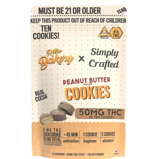 RETRO BAKERY - Peanut Butter Filled Cookies 50mg Main Image