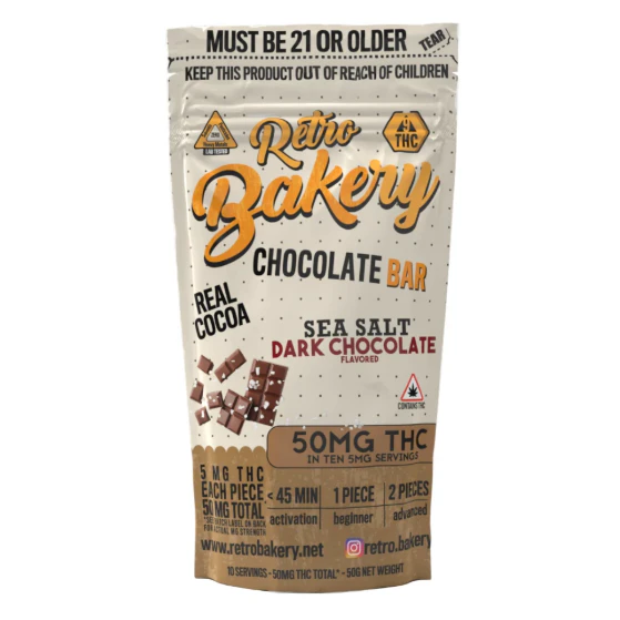 RETRO BAKERY - Sea Salt Chocolate bar 50mg Main Image