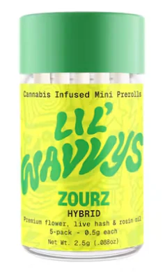 Wavvy - Wavvy - Lil Wavvys - Zourz - Infused Preroll - 5pk - 2.5g Main Image