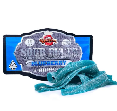Devour - Blueberry - 3000mg Cannabis Infused Sour Belts (Devour) Main Image