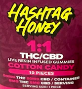 Hashtag Honey - Cotton Candy - 1:1 Live Resin Gummies