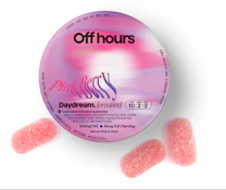 Off Hours- 10mg 10pk Gummies- Daydream (creative)- Strawberry Acai Coconut/Pinkberry