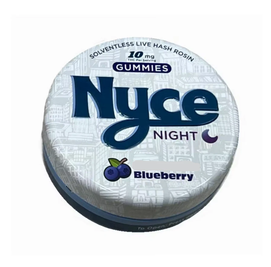 NYCE - Nyce- Blueberry (Night)- Live Hash Rosin Gummies 10pk Main Image
