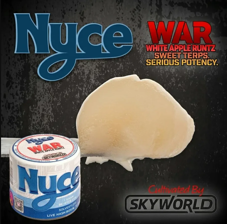 NYCE - Nyce- White Apple Runtz- 1g Cold Cure Solventless Rosin Badder Main Image