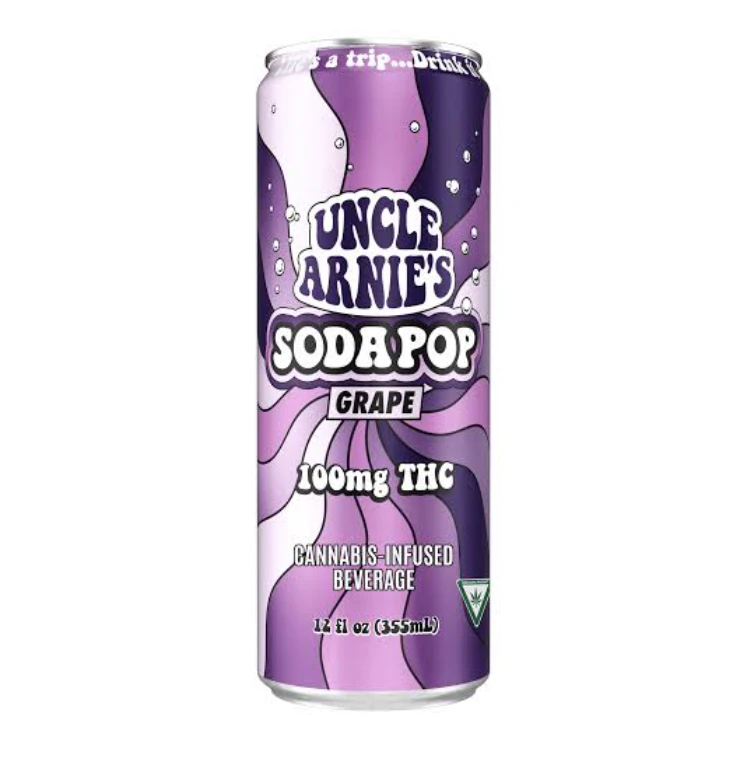 Uncle Arnies - Uncle Arnie's - Beverage 12oz - Grape Soda 100mg Main Image