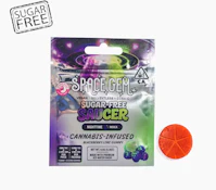 SPACE GEM 100mg Blackberry Lime Sugar Free Flying Saucer Gummy Single