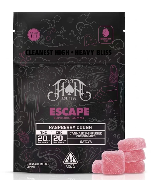 Heavy Hitters - Heavy Hitters - Raspberry Cough Escape - Gummies - 10pk - 100mg THC/ 100mg CBC Main Image
