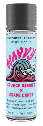 Wavvy - Wavvy - Mini Donut - Crunch Berries x Grape Cakes - Infused Preroll - 1.3g Main Image