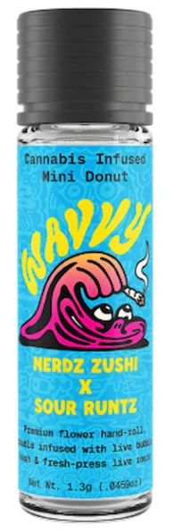 Wavvy - Wavvy - Mini Donut - Nerd Zushi x Sour Runtz - Infused Preroll - 1.3g Main Image