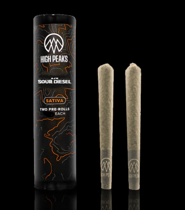 High Peak - AJ's Sour Diesel 2pk Prerolls - Sativa | High Peaks Main Image