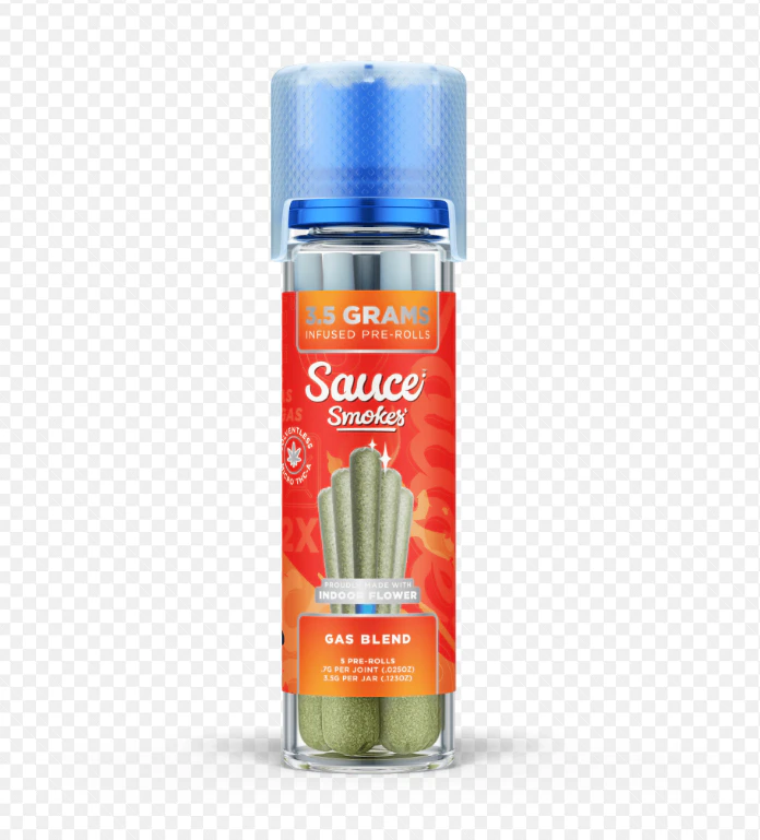 Sauce. - Gas Blend - 5pk Infused Pre-rolls (Sauce) Main Image