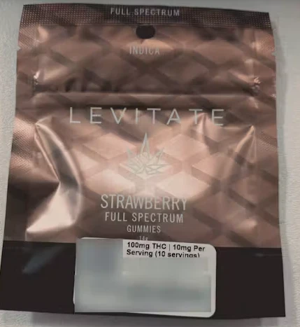 Levitate - Strawberry 100mg Live Resin Gummy Brick - Indica | Levitate Main Image