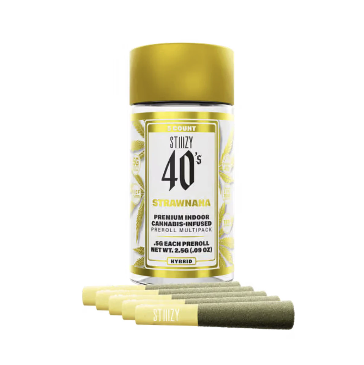 STIIIZY - Strawnana | Infused Indoor 40's Mini Pre-Rolls | 2.5g Main Image