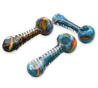4.5" Dark Snipper Rasta Roll Hand Pipe
