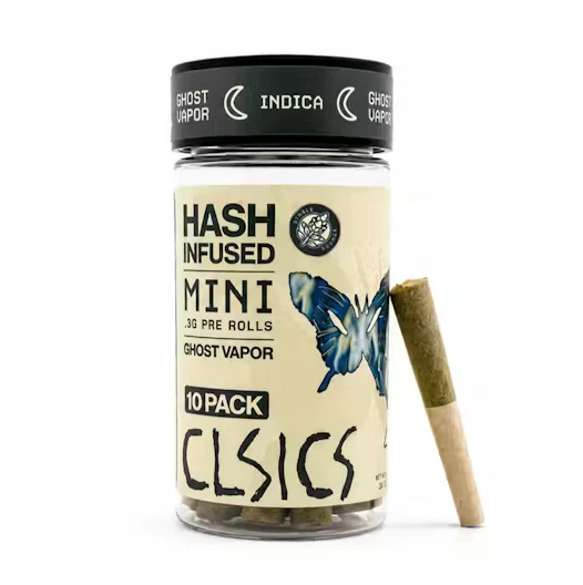 CLSICS - Clsics Hash Infused 10pk Prerolls 3g Ghost Vapor Main Image