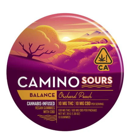 Camino - Camino - Sours - Orchard Peach 1:1 - Gummies - 10pk - 100mg Main Image