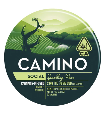 Camino - Camino - Sparkling Pear CBD 1:3 - Gummies - 20pk - 120mg Main Image